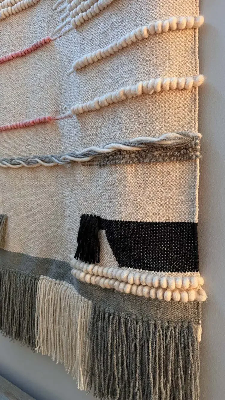 Safavieh Sedona Boho Saraj Woven Wall Art Tapestry Hanging Ivory Grey Pink